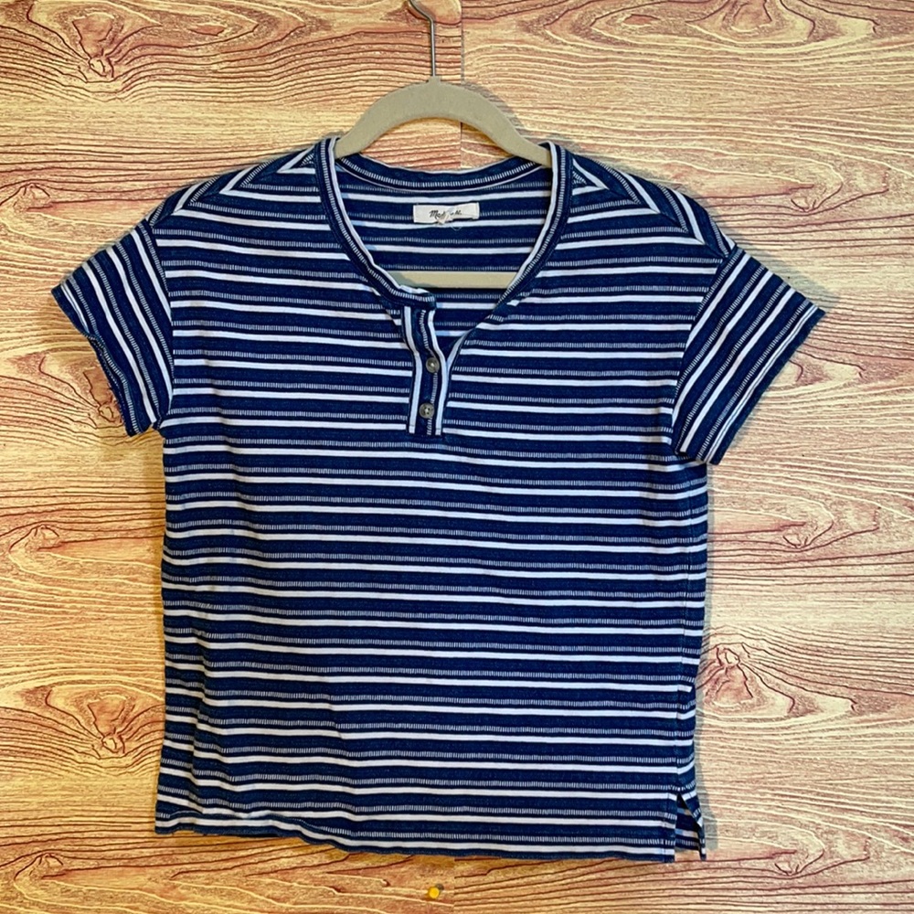 Madewell Blue striped top size XXS